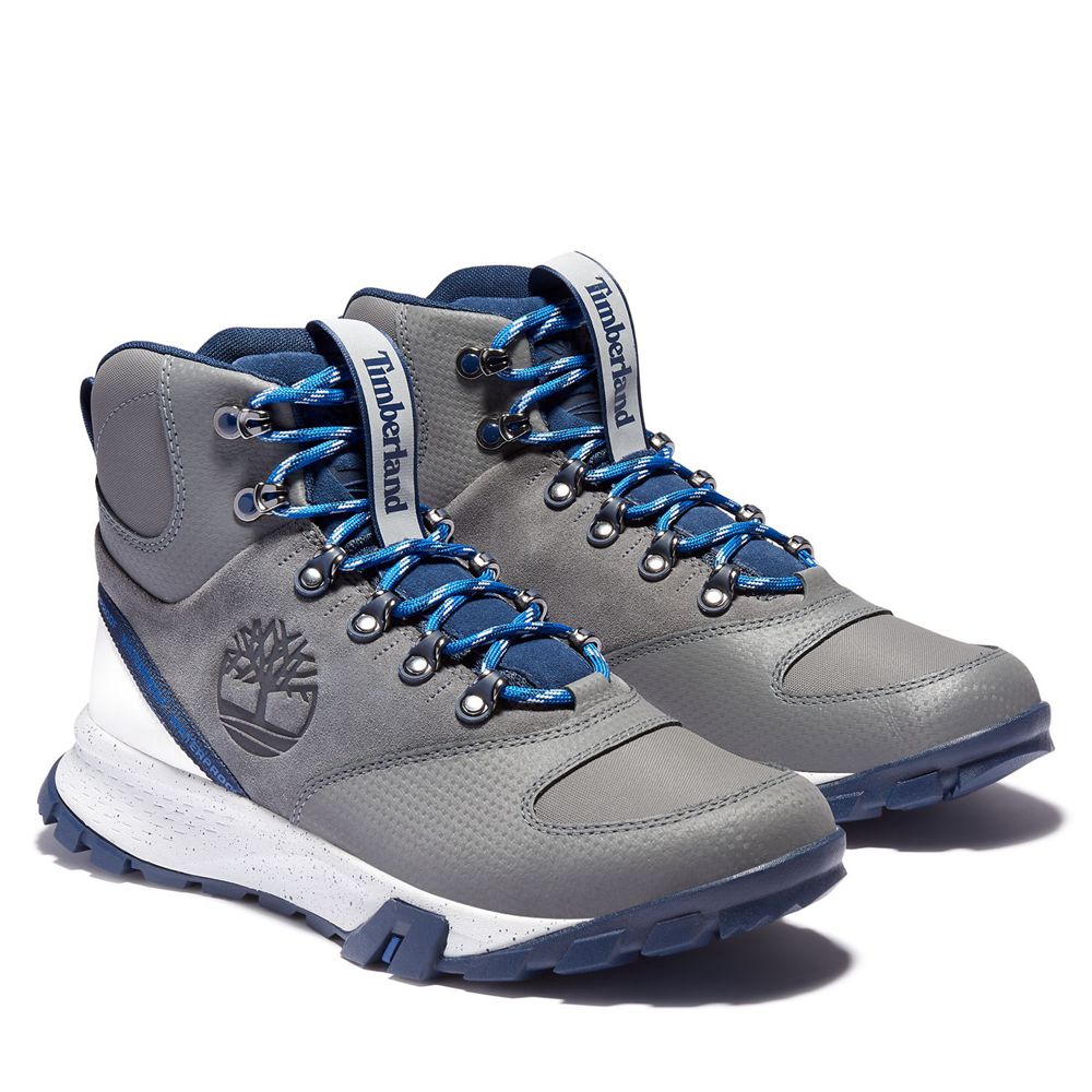 Botas de Montaña Timberland Hombre Garrison Trail Waterproof Altas Gris/Azules - Chile WJE-491780